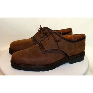 SAKS FIFTH AVENUE Mens Brown Leather OXFORD Shoes Size 10.5M  C111